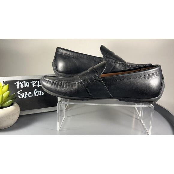 Men\'s Polo RL Black Leather Reynold Casual Driving Shoe Sz 8D Made in India main image 9